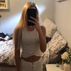 White crop too with tie